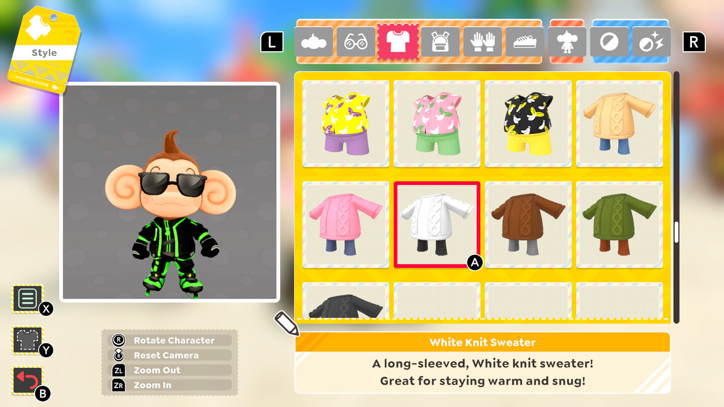 SUPER MONKEY BALL: BANANA RUMBLE PARA NINTENDO SWITCH JUEGO FÍSICO VERSIÓN ESPAÑOLA GARANTÍA EUROPEA NINTENDO SWITCH
IDIOMAS:
¡Únete a AiAi y compañía en Super Monkey Ball Banana Rumble, donde puedes competir hasta con 16 jugadores en línea en varios modos de juego para llegar a lo más alto de la clasificación! También puedes colaborar con tus colegas en el modo cooperativo para 4 jugadores o dejarte llevar por una apasionante y entretenida historia en la nueva experiencia del modo Aventura.
 
Video will open in a new window
Características:
Atrévete con el multijugador en línea para hasta 16 jugadores o con el multijugador local para hasta 4 jugadores.
Queda con hasta 3 colegas y déjate llevar por una apasionante y entretenida historia en el modo Aventura, donde AiAi y su pandilla viajan en busca de 7 misteriosos artefactos que, según la leyenda, podrían ser la llave para dar con el Plátano Legendario en los más de 200 niveles completamente nuevos.
¡Presume de estilo! Personaliza tu personaje y tu bola simia con más de 300 elegantes objetos entre los que elegir.
Disfruta de una experiencia de juego fácil de entender, pero tan difícil como satisfactoria de dominar.
Usa el nuevo acelerón giratorio para dejar atrás a tus rivales o encontrar nuevos atajos rumbo a la victoria.