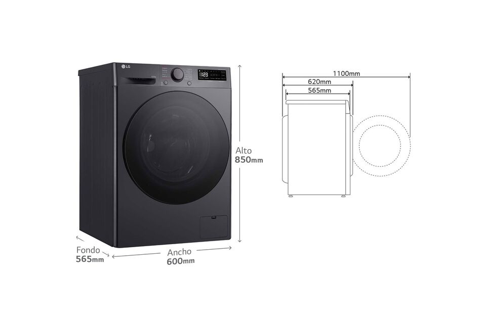 Lavasecadora LG 9 kg lavado / 6 kg secado con AI Direct Drive, TurboWash 360º y Steam™