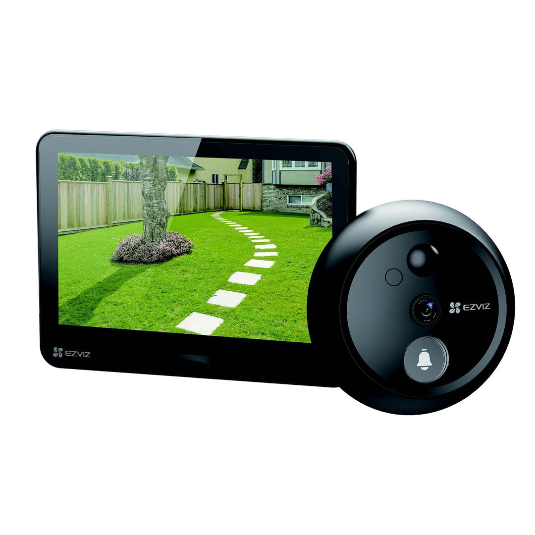 Mirilla inteligente Wi-Fi. La seguridad de la puerta principal simplificada y visible 
Proteja su puerta principal de forma sencilla con la HP4 de EZVIZ. Puede controlarla de forma remota con la aplicación EZVIZ; es más, basta con unos simples toques en la pantalla interior. La HP4 le mantiene conectado e informado, lo que añade una capa extra de seguridad a su familia
