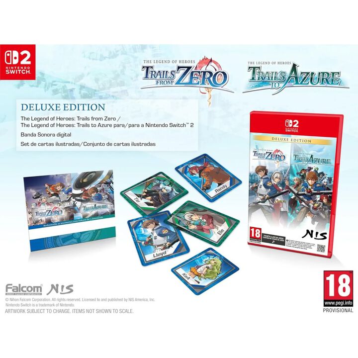 THE LEGEND OF HEROES: TRAILS FROM ZERO / THE LEGEND OF HEROES: TRAILS TO AZURE DELUXE EDITION PARA NINTENDO SWITCH 2 TARJETA LLAVE JUEGO  VERSI&Oacute;N ESPA&Ntilde;OLA