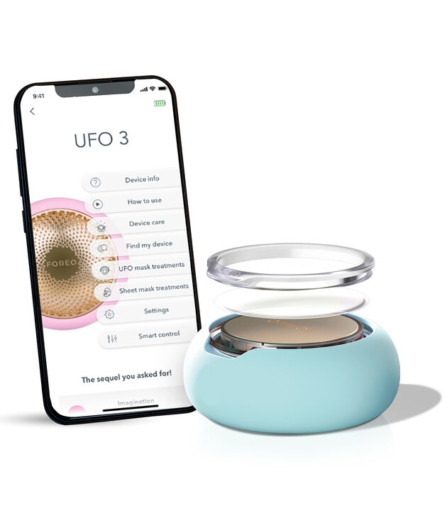 Un dispositivo de fototerapia antiedad de 2 min. para infusi&oacute;n de productos con fr&iacute;o, calor, masajeador facial T-Sonic y luz LED de espectro completo. Trae 22 rutinas preprogramadas de mascarillas, con 8 preconfiguradas.