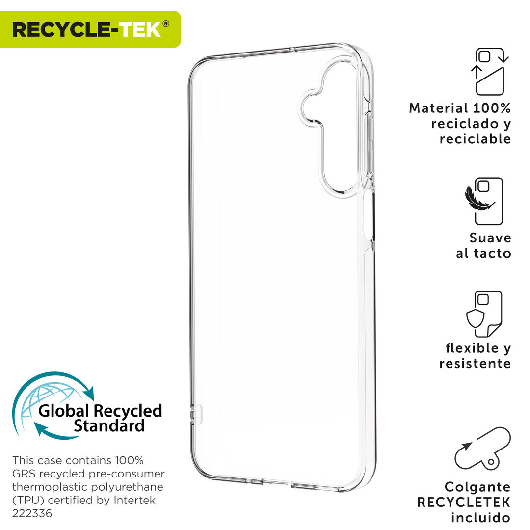 La protección del medio ambiente es, hoy en día, una preocupación en todo momento, junto a la preocupación de proteger nuestro Smartphone. Con las fundas recycletek de muvit for change, proponemos una gama de fundas reciclables, fabricadas con fundas usadas y viejas. Una manera responsable de proteger nuestro smartphone. Porque contribuir en la lucha contra la contaminación y proteger nuestro eco sistema, debe formar parte de nuestros gestos cotidianos.