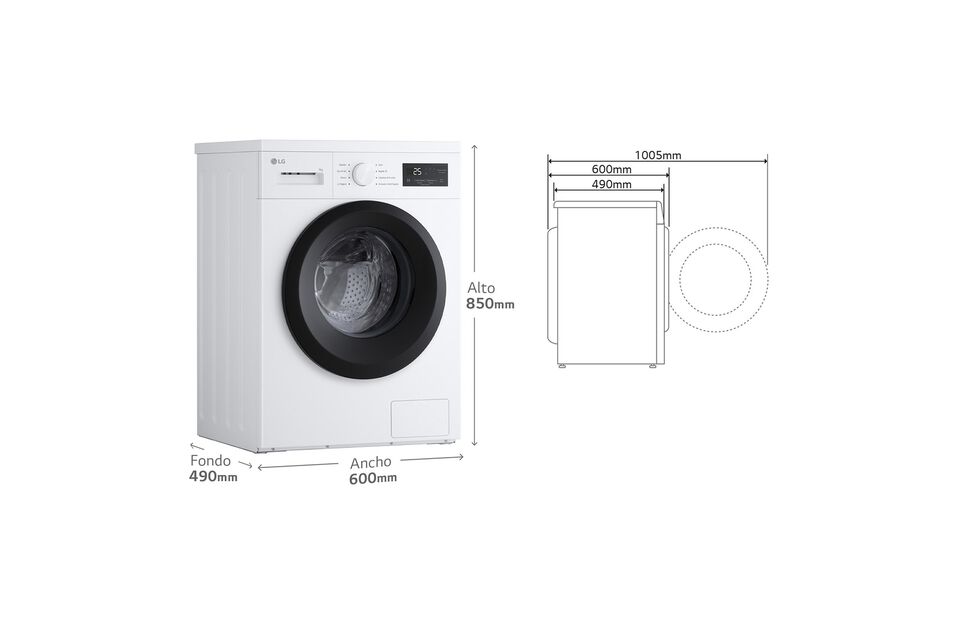 Lavadora LG 9 kg con AI Direct Drive, Steam y fondo 47 cm