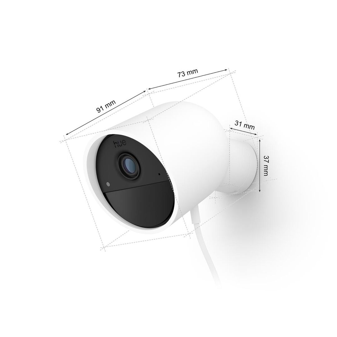 C&aacute;mara Videovigilancia Hue Secure 2K cable pared