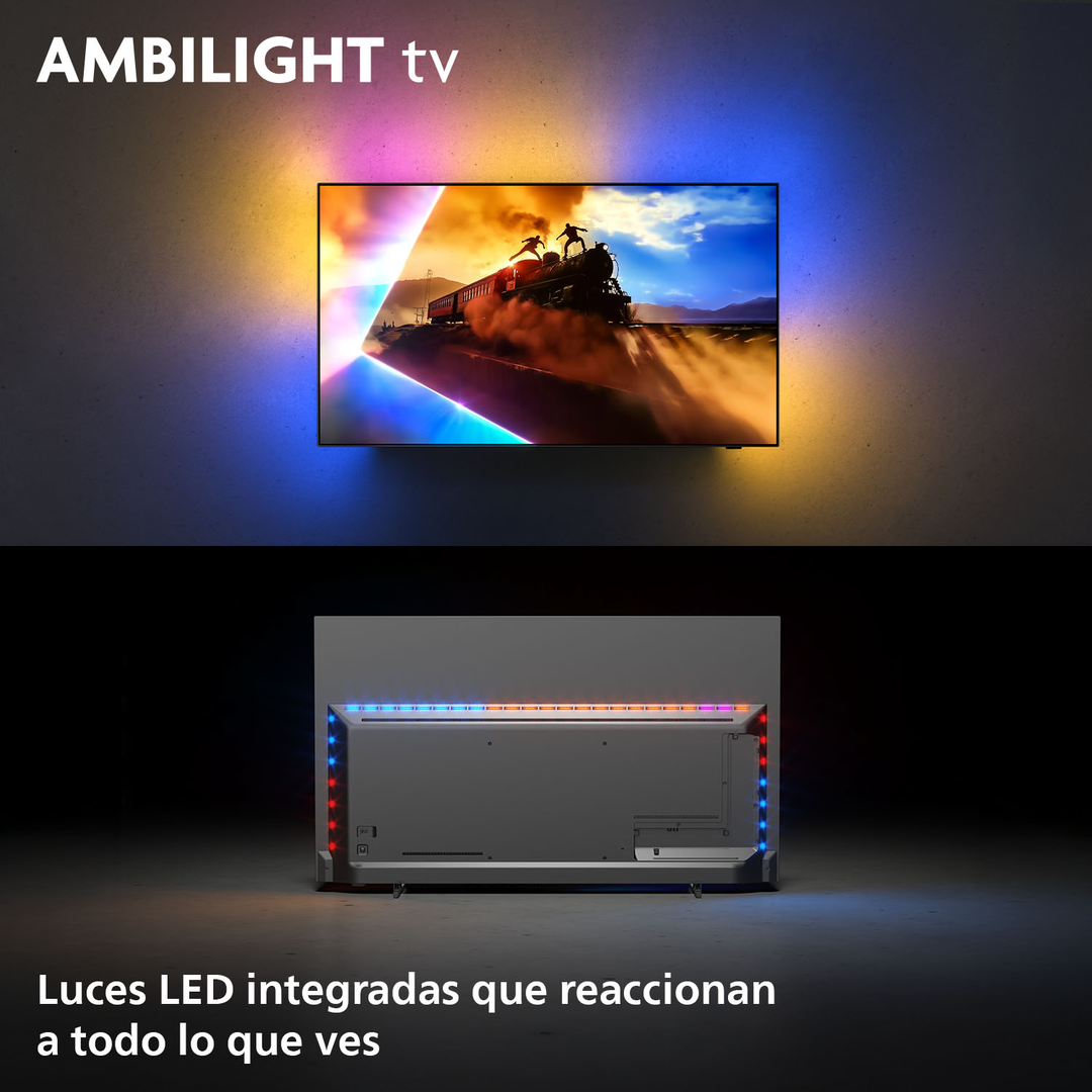 Philips Ambilight TV 65OLED770 4K UHD OLED 164cm 65" Smart TV Dolby Vision y Dolby Atmos Titan OS