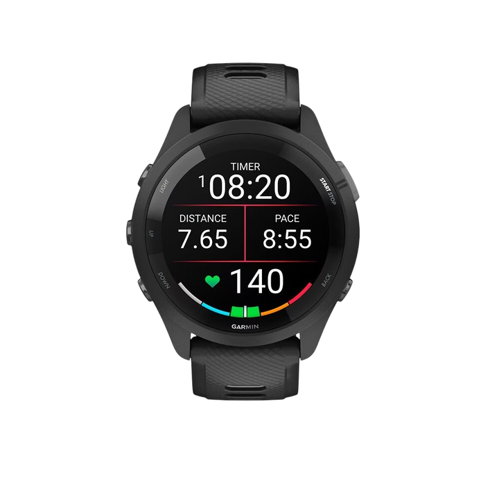 El Garmin Forerunner 265 es un smartwatch de running y fitness que, gracias a sus m&uacute;ltiples funciones deportivas y de seguimiento de la actividad, se puede usar para monitorizar tu estado f&iacute;sico mientras realizas muchos otros deportes. Su pantalla t&aacute;ctil te permitir&aacute; usarlo de forma r&aacute;pida y sencilla mientras practicas entrenas.