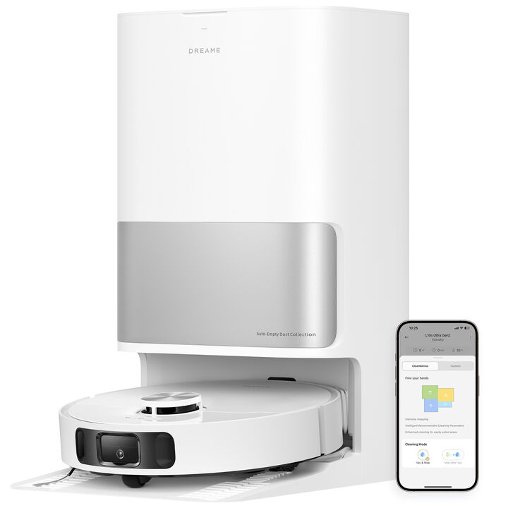 L10s Ultra Gen 2 Robot Aspirador y Fregasuelos con RoboSwing MopExtend, 10000 Pa, Modo para Mascotas, Estaci&oacute;n Base Autom&aacute;tica, 32 Ajustes de Nivel de Agua, Limpieza de Alfombras Vers&aacute;til
