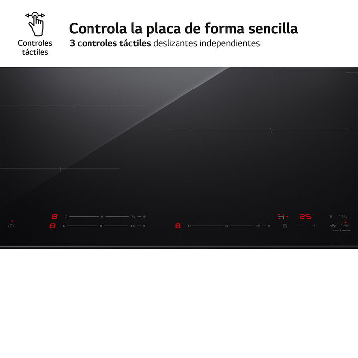 Placa inducci&oacute;n 59 cm con zona XXL, Wi-Fi, control t&aacute;ctil, Boost y Stop & Go.