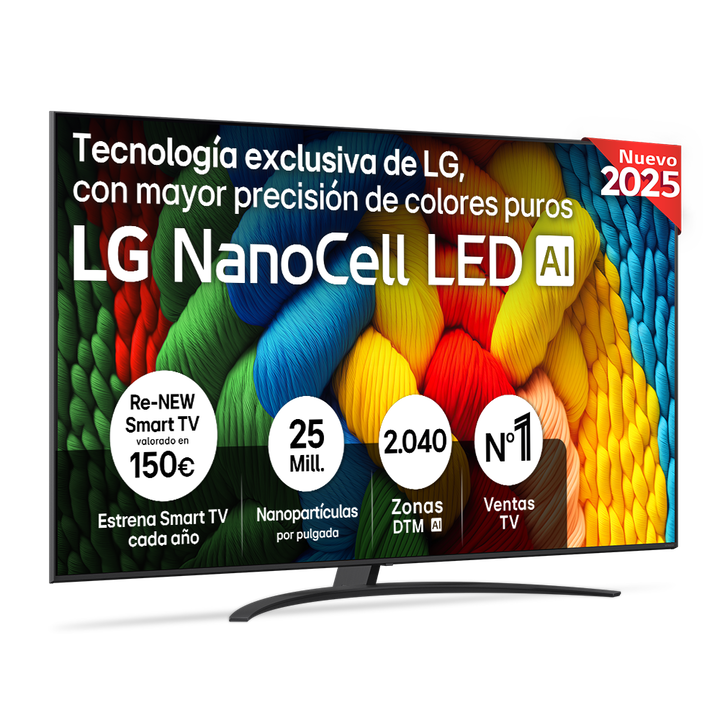 Smart TV LG NanoCell AI NANO81 86 pulgadas 4K 2025