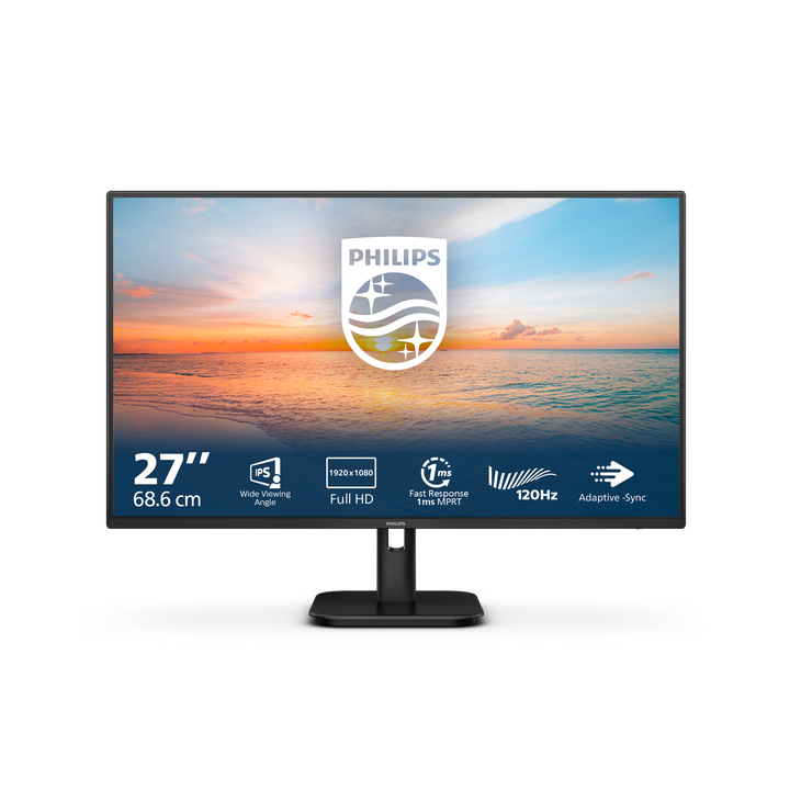 Philips 27E1N1100A/00 Monitor 27" FHD, 120Hz, IPS, 4ms GtG, Adaptive Sync., Altavoces (1920x1080, 1x HDMI 1.4), Negro