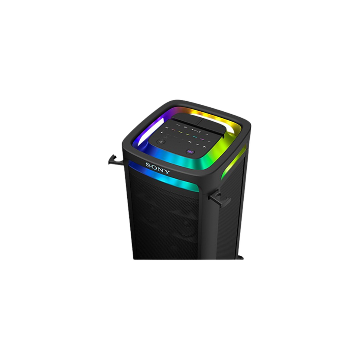 <p>Con uno enorme altavoz X-Balanced orientado hacia delante, diseñado para ofrecer mayor presión sonora con mínima distorsión, junto con dos altavoces de medios y cuatro tweeters que aportan una claridad y un detalle asombrosos, disfruta de un increíble sonido de fiesta de 360°.</p>