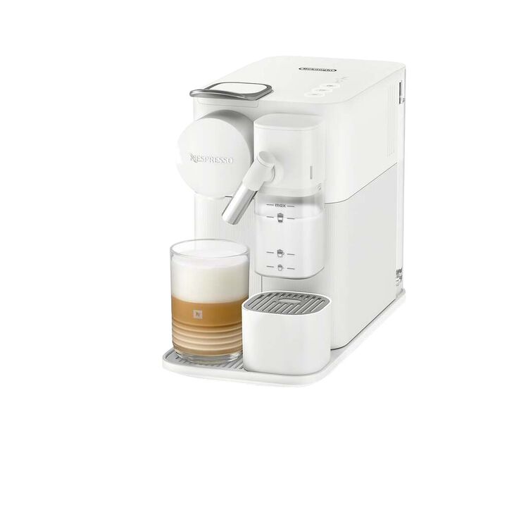 Cafetera de c&aacute;psulas Nespresso De&rsquo;Longhi Lattissima One con 5 recetas con leche de un solo bot&oacute;n. Tiene dep&oacute;sito de agua de 1 L, recipiente de leche compacto apto para lavavajillas, bandeja plegable y apagado autom&aacute;tico.