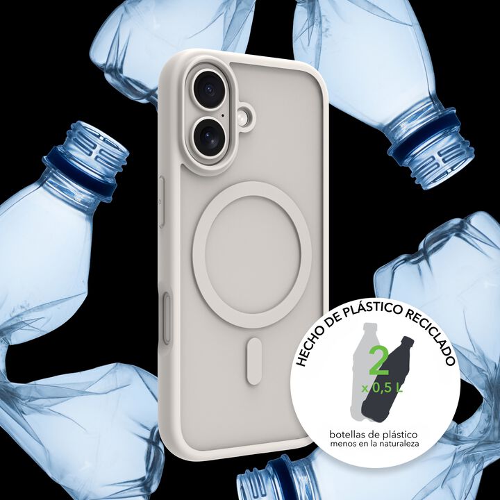 Funda iPhone 16 Blanca MS + ECO PROTECTOR+ cargador 30W