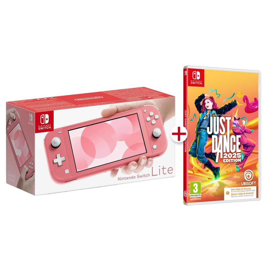 Nintendo Switch Lite Coral + Just Dance 25 CIAB