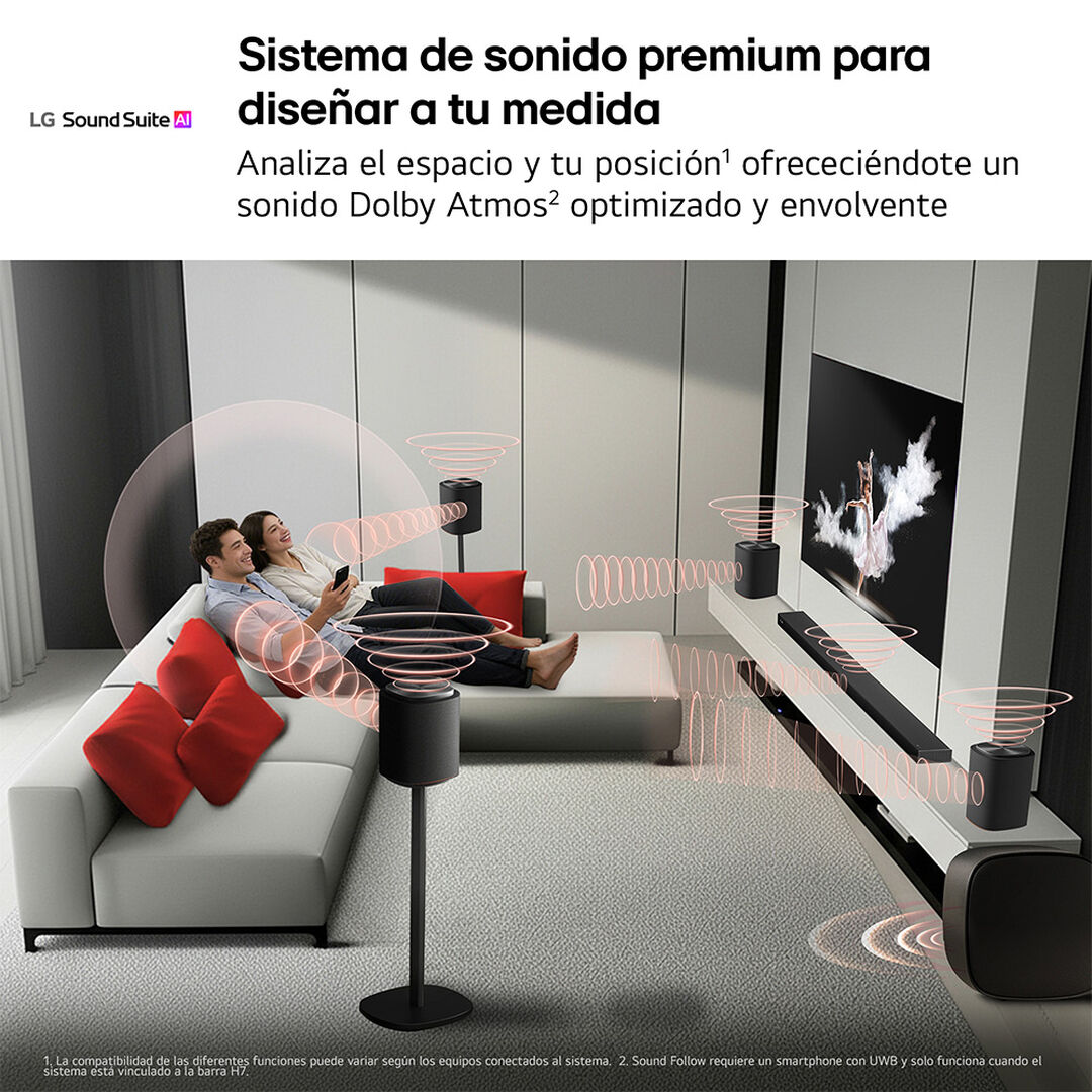 Barra de sonido H7 9.1.6 canales Dolby Atmos