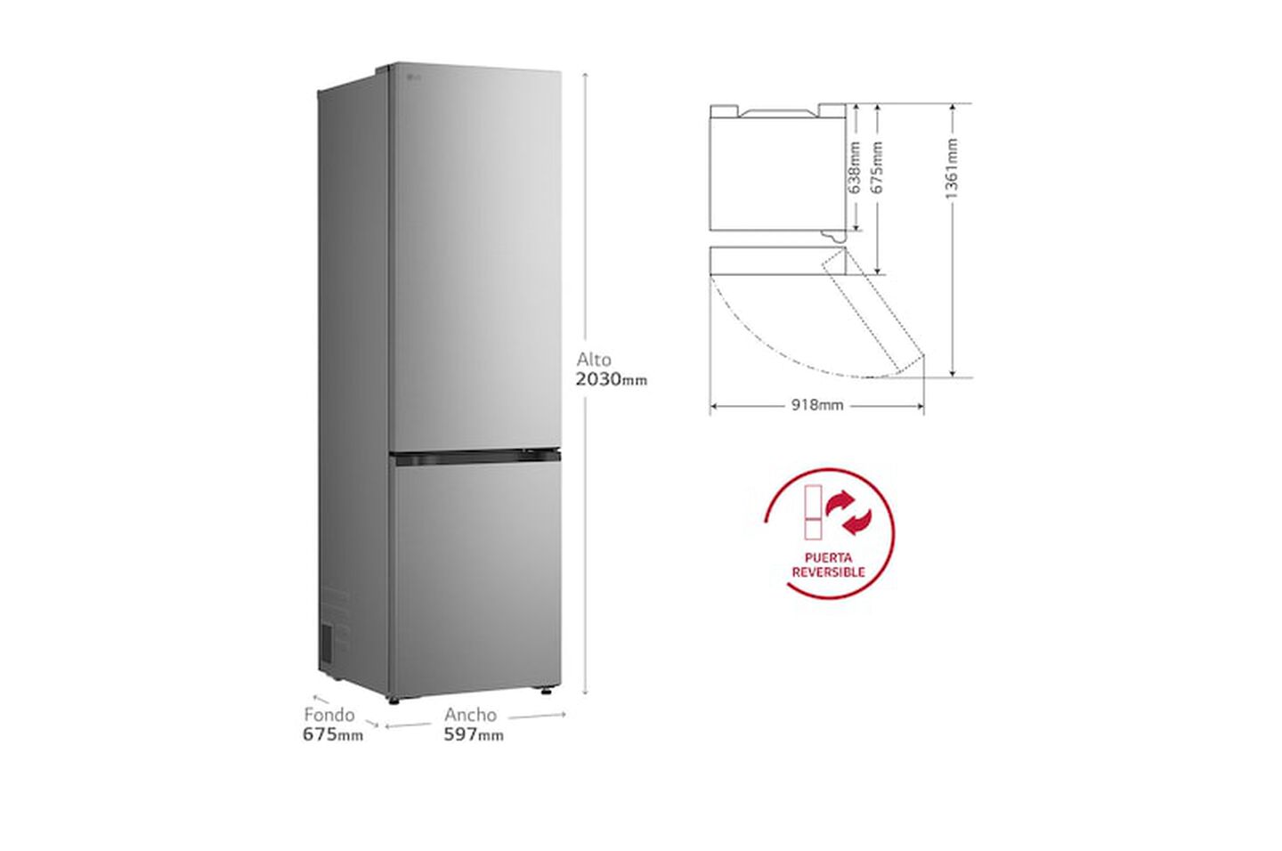 Frigor&iacute;fico Combi 375L GBBS322APY Inox