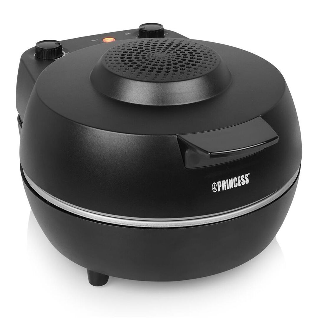 Prepare pizzas perfectas en casa con este horno para pizza. Temperatura máxima de 400 ºC para preparar fantásticas pizzas de hasta 30 cm de diámetro. Con termostato y elemento calefactor superior e inferior para una distribución uniforme del calor.