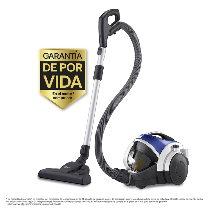 Aspirador sin bolsa 650W con sistema de compresi&oacute;n de polvo LG Kompressor, azul