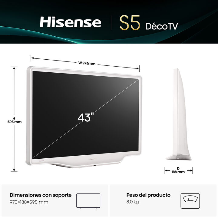 Smart TV QLED Deco TV 43" 4K UHD-43S5Q