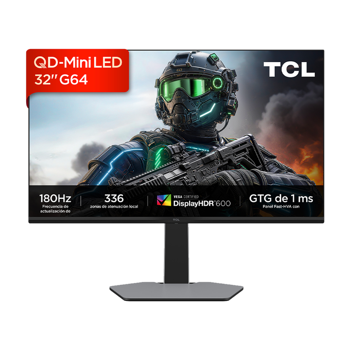 Monitor gaming TCL 32G64 32" QD-Mini LED QHD 180Hz