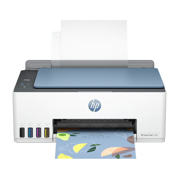 HP Smart Tank 5106 Inal&aacute;mbrico All-in-One Color Impresora, Fotocopiadora, esc&aacute;ner:
La impresora de tanque m&aacute;s inteligente y mejor conectada