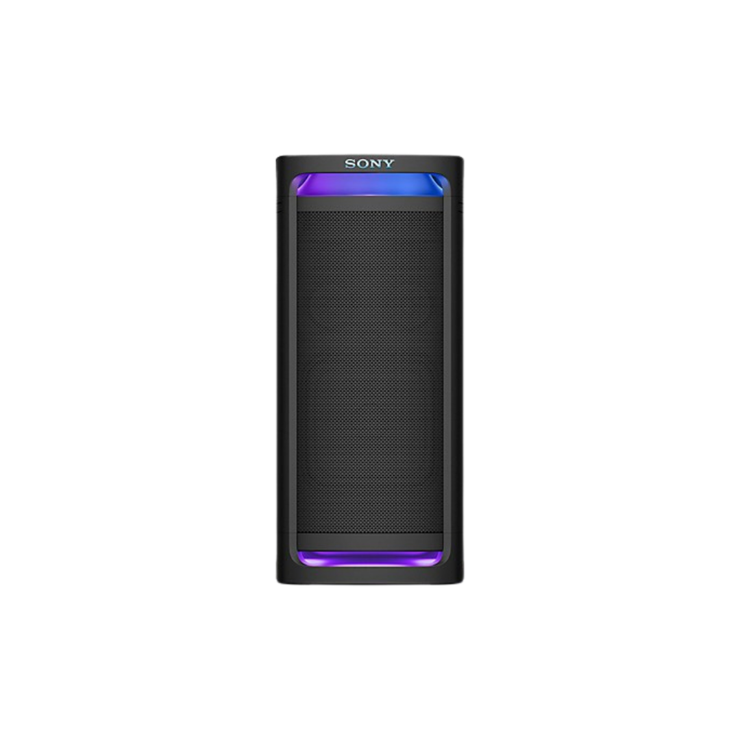 <p>Con uno enorme altavoz X-Balanced orientado hacia delante, diseñado para ofrecer mayor presión sonora con mínima distorsión, junto con dos altavoces de medios y cuatro tweeters que aportan una claridad y un detalle asombrosos, disfruta de un increíble sonido de fiesta de 360°.</p>