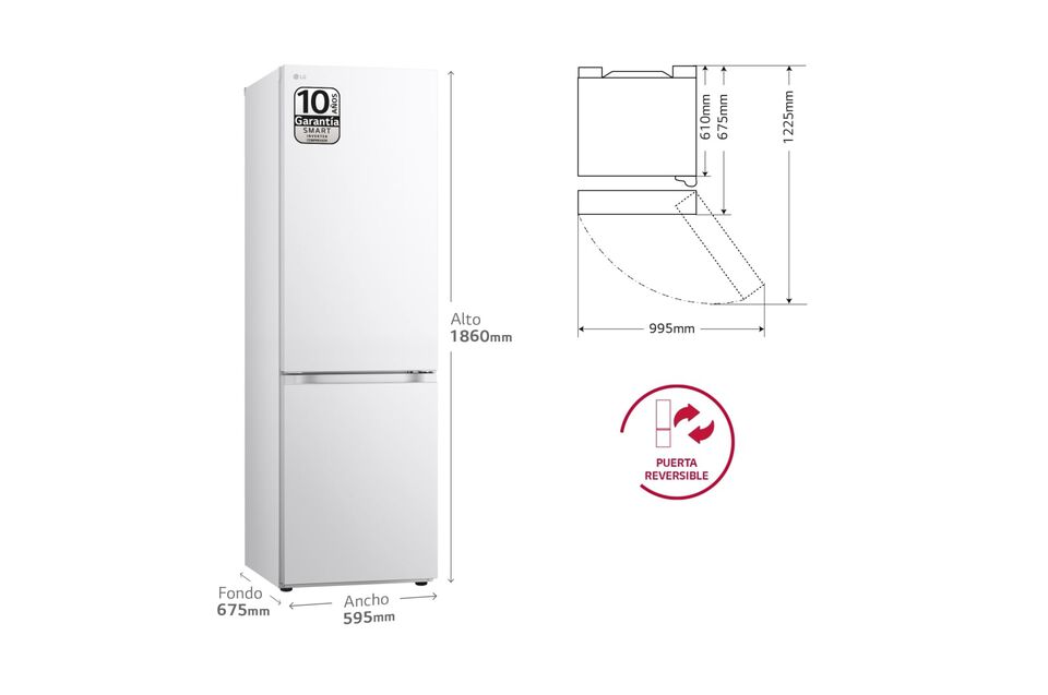 LG GBV3100CSW.ASWQEUZ, una cumbre de innovaci&oacute;n en tecnolog&iacute;a de refrigeraci&oacute;n.