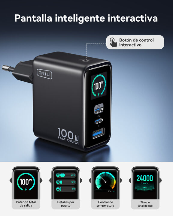 Cargador Inteligente Leopard Display 100W - EU