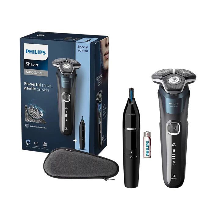 La serie 5000 de Philips ofrece un afeitado potente, que ahora corta a&uacute;n m&aacute;s vello por pasada en comparaci&oacute;n con su predecesor. Equipada con la avanzada tecnolog&iacute;a SkinIQ, la afeitadora detecta y se adapta a la densidad de tu vello, para mejorar el confort de la piel.