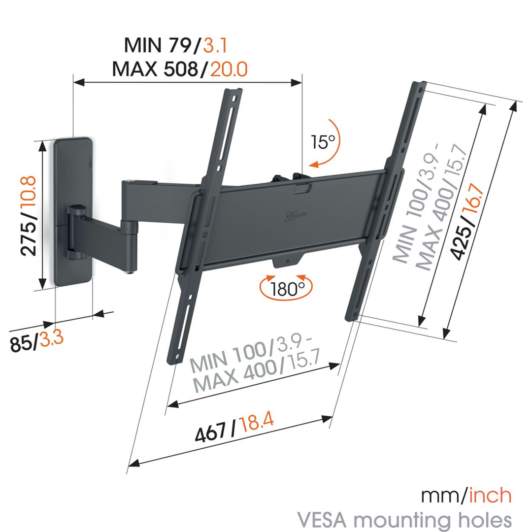 Soporte TV con Brazo TVM 1443, de 32" a 77"
