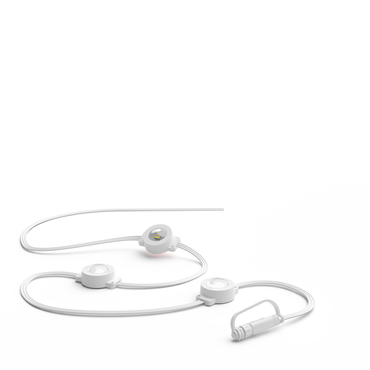 Guirnalda exterior Festavia Permanent de 18 metros con 32 pods de luz blanca.