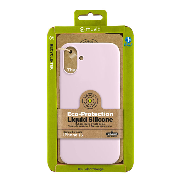 Nuestra funda liquid de muvit for change, fabricada en silicona reciclada certificada, aporta un tacto extra suave con un acabado interior en microfibra. A&ntilde;ade un toque de color a tu iPhone 

La protecci&oacute;n del medio ambiente es, hoy en d&iacute;a, una preocupaci&oacute;n en todo momento, con las fundas recycletek de muvit for change, proponemos una gama de fundas reciclables, fabricadas con materiales reciclados con certificado GRS. Una manera responsable de proteger nuestro smartphone.&nbsp;