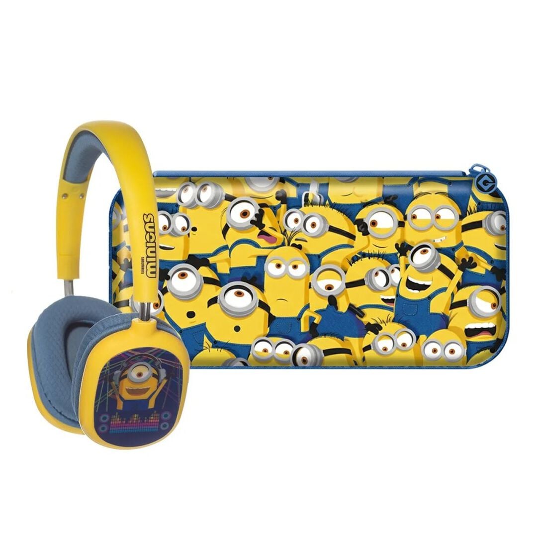 Pack Minions Auriculares Bluetooth Micr&oacute;fono Funda