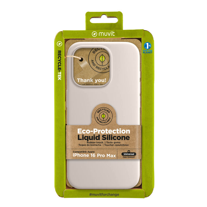 Nuestra funda liquid de muvit for change, fabricada en silicona reciclada certificada, aporta un tacto extra suave con un acabado interior en microfibra. A&ntilde;ade un toque de color a tu iPhone 

La protecci&oacute;n del medio ambiente es, hoy en d&iacute;a, una preocupaci&oacute;n en todo momento, con las fundas recycletek de muvit for change, proponemos una gama de fundas reciclables, fabricadas con materiales reciclados con certificado GRS. Una manera responsable de proteger nuestro smartphone.&nbsp;