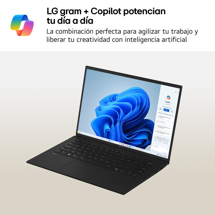 Port&aacute;til 17" LG gram - 17Z90T, Windows 11, Intel&reg; Core&trade; Arrow Lake, 32 GB RAM, 2 TB SSD, Panel IPS WQXGA (2560x1600), Ligero 1,3 kg, 20 horas de bater&iacute;a, Negro