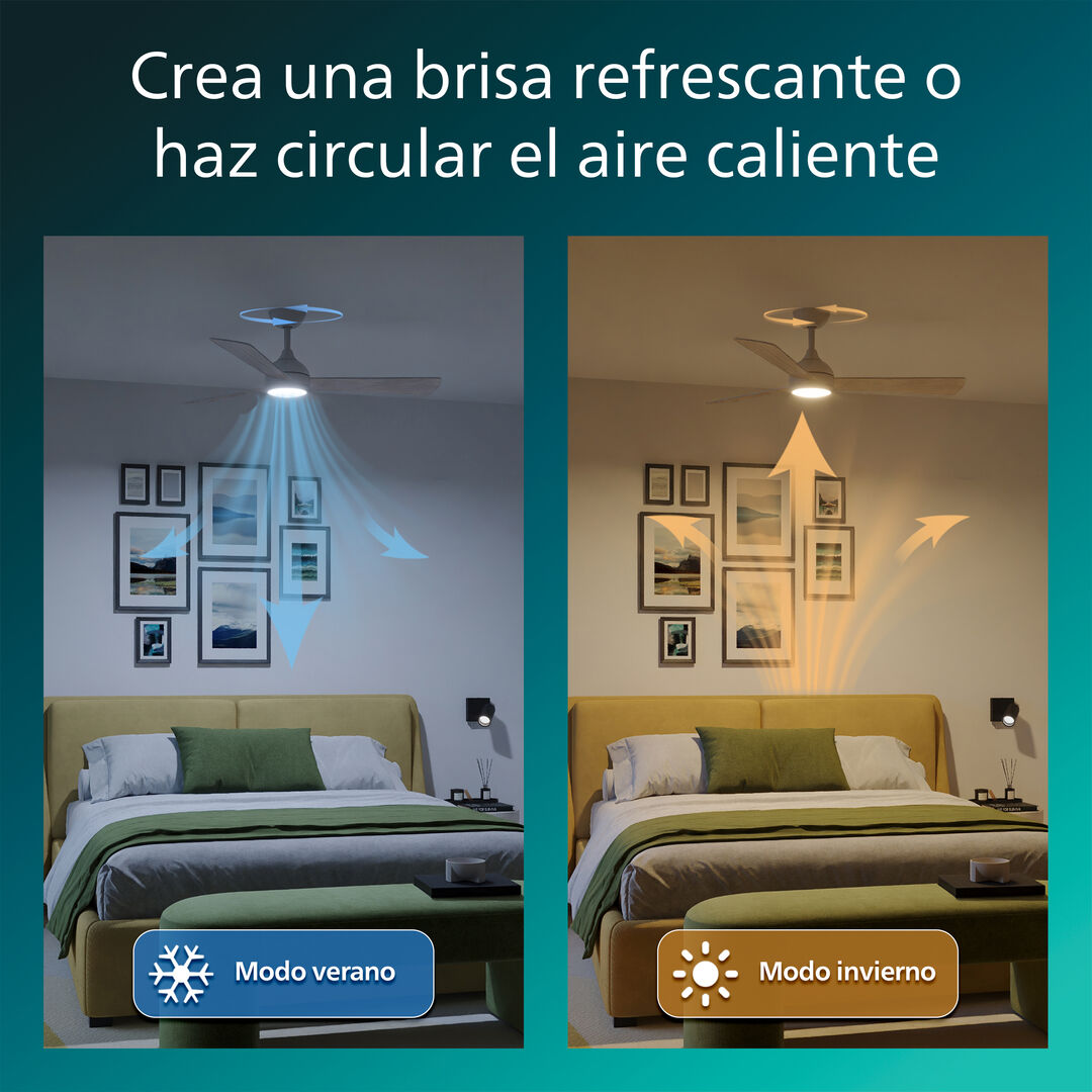 Ventilador de Techo Velyx 52&Prime; DC Blanco madera