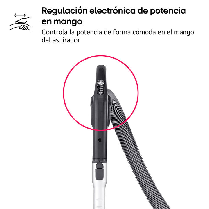 Aspirador sin bolsa 650W con sistema de compresi&oacute;n de polvo LG Kompressor, azul