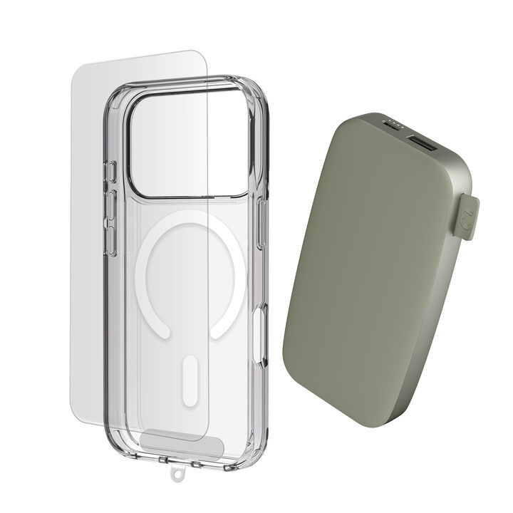 <p>Este pack 3 en 1 ha sido dise&ntilde;ado para ofrecer una soluci&oacute;n completa de protecci&oacute;n y autonom&iacute;a para tu iPhone. Combina una powerbank magn&eacute;tica, una funda resistente y un protector de pantalla de vidrio templado, asegurando seguridad, comodidad y rendimiento en cualquier momento.</p>
<p>La powerbank magn&eacute;tica de 12000 mAh permite cargar tu iPhone de forma inal&aacute;mbrica, con un acople firme y estable gracias a sus imanes integrados. Su dise&ntilde;o compacto y ligero la convierte en el accesorio ideal para llevar siempre contigo, proporcionando energ&iacute;a extra cuando m&aacute;s la necesitas.</p>
<p>La funda protectora protege frente a golpes, ca&iacute;das y ara&ntilde;azos, manteniendo el dise&ntilde;o original del dispositivo y ofreciendo un ajuste preciso con acceso total a botones y puertos.</p>
<p>El protector de pantalla de vidrio templado a&ntilde;ade una capa adicional de seguridad, protegiendo la pantalla frente a impactos y desgaste diario. Mantiene una excelente claridad visual y sensibilidad t&aacute;ctil para una experiencia de uso fluida.</p>
<p>Este pack es ideal para quienes buscan una soluci&oacute;n pr&aacute;ctica, completa y fiable para proteger su iPhone y mantenerlo siempre operativo.</p>
<h3>Caracter&iacute;sticas principales</h3>
<ul>
<li>Pack completo 3 en 1: funda + protector de pantalla + powerbank</li>
<li>Powerbank magn&eacute;tica de 12000 mAh compatible con MagSafe</li>
<li>Carga inal&aacute;mbrica r&aacute;pida y sin cables</li>
<li>Dise&ntilde;o compacto, ligero y f&aacute;cil de transportar</li>
<li>Puerto USB-C para carga alternativa</li>
<li>Funda resistente a golpes y ara&ntilde;azos con ajuste preciso</li>
<li>Protector de pantalla de vidrio templado de alta dureza</li>
<li>Alta transparencia y sensibilidad t&aacute;ctil</li>
<li>Instalaci&oacute;n sencilla con kit incluido</li>
<li>Protecci&oacute;n contra sobrecarga, sobrecalentamiento y cortocircuitos</li>
</ul>
<h3>Contenido del pack</h3>
<ul>
<li>1 x Powerbank magn&eacute;tica inal&aacute;mbrica 12000 mAh</li>
<li>1 x Funda protectora compatible con iPhone</li>
<li>1 x Protector de pantalla de vidrio templado</li>
<li>Kit de limpieza e instalaci&oacute;n</li>
</ul>
<h3>Ideal para</h3>
<ul>
<li>Usuarios que buscan un pack completo y funcional</li>
<li>Personas que necesitan bater&iacute;a adicional durante el d&iacute;a</li>
<li>Quienes quieren proteger su iPhone sin comprometer el dise&ntilde;o</li>
<li>Usuarios que valoran comodidad, funcionalidad y durabilidad</li>
</ul>