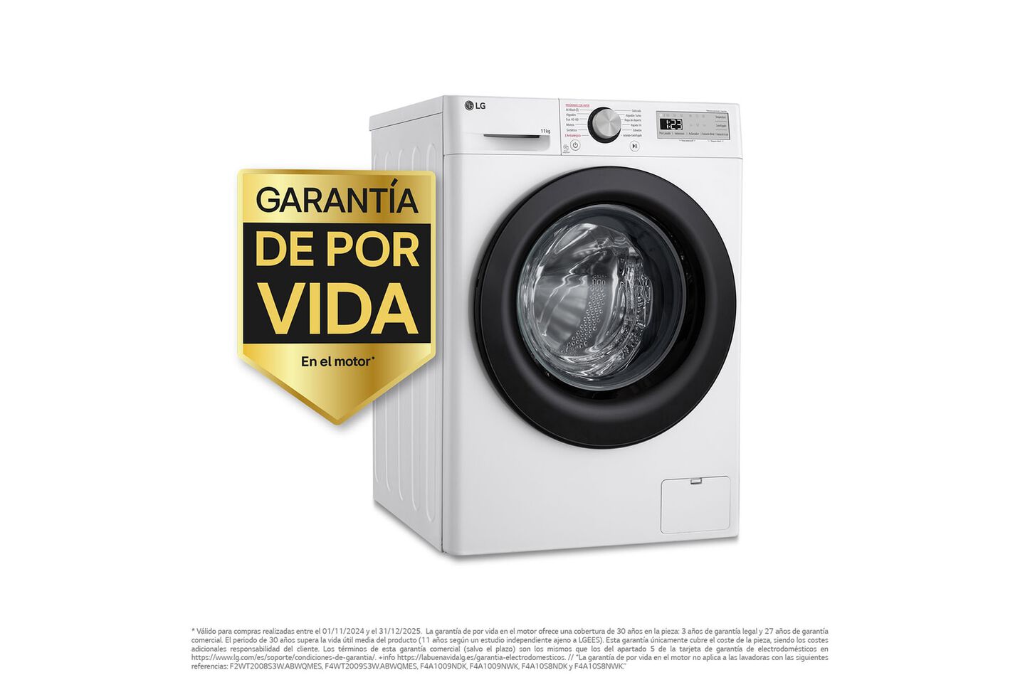Lavadora LG 11 kg con AI Direct Drive, Steam y TurboWash