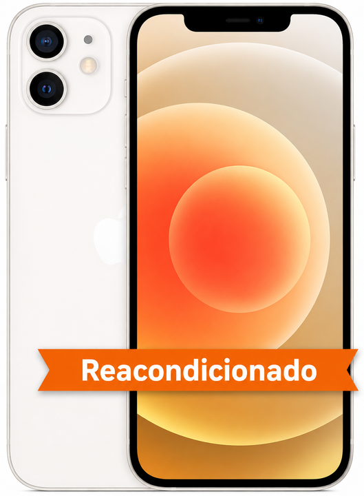 IPhone 12 128GB Blanco Reacondicionado con componentes 100% originales, revisado y certificado.