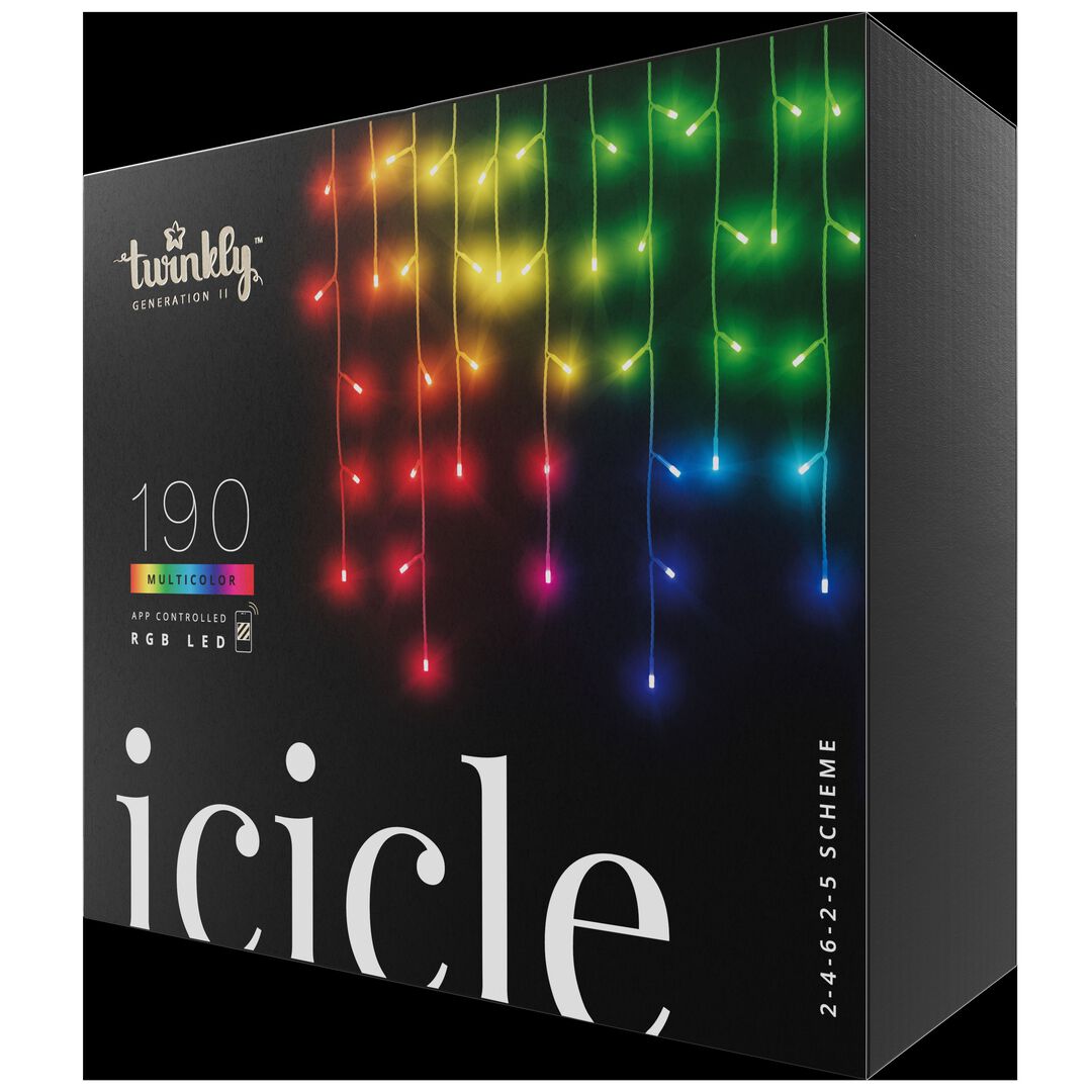 La magia invernal llega con Twinkly Icicle para los displays de luces m&aacute;s din&aacute;micos controlados por app. LEDs inteligentes premium dise&ntilde;ados para brillo y color extraordinarios. 
Sin importar d&oacute;nde posiciones Icicle, la app Twinkly usa la c&aacute;mara de tu smartphone para mapear los LEDs y crear efectos animados sorprendentes. Reproduce y personaliza presets o crea los tuyos propios. Conecta virtualmente con otras luces Twinkly para sincronizaci&oacute;n perfecta en m&aacute;s de 16M de colores.
La app Twinkly utiliza la c&aacute;mara de tu smartphone para mapear la posici&oacute;n de cada LED. Reproduce efectos personalizados ilimitados y crea los tuyos usando todos los tonos de blanco, desde plata hasta oro.