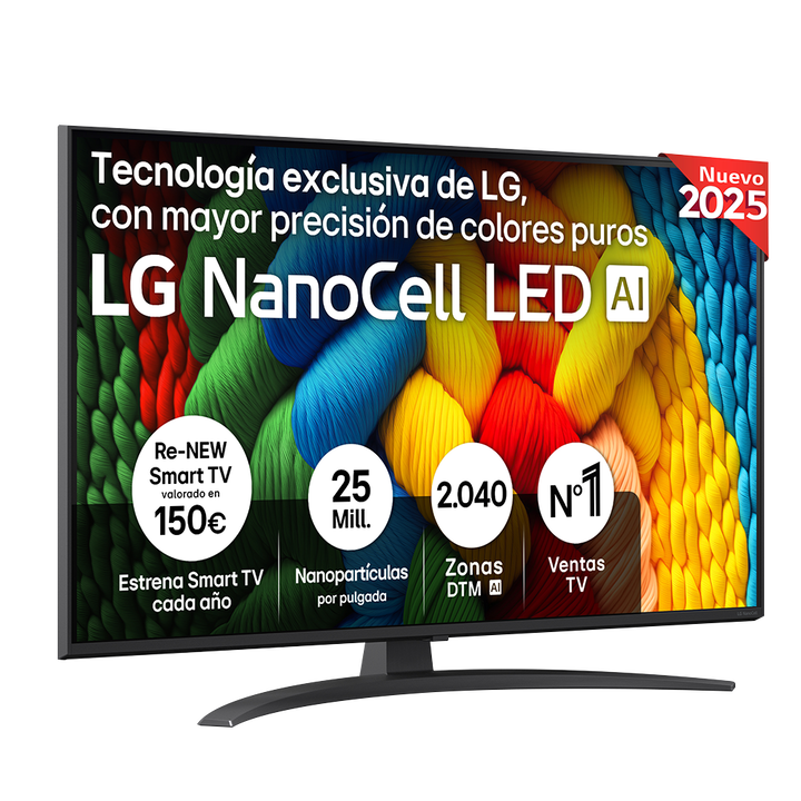 Smart TV LG NanoCell AI NANO81 43 pulgadas 4K 2025