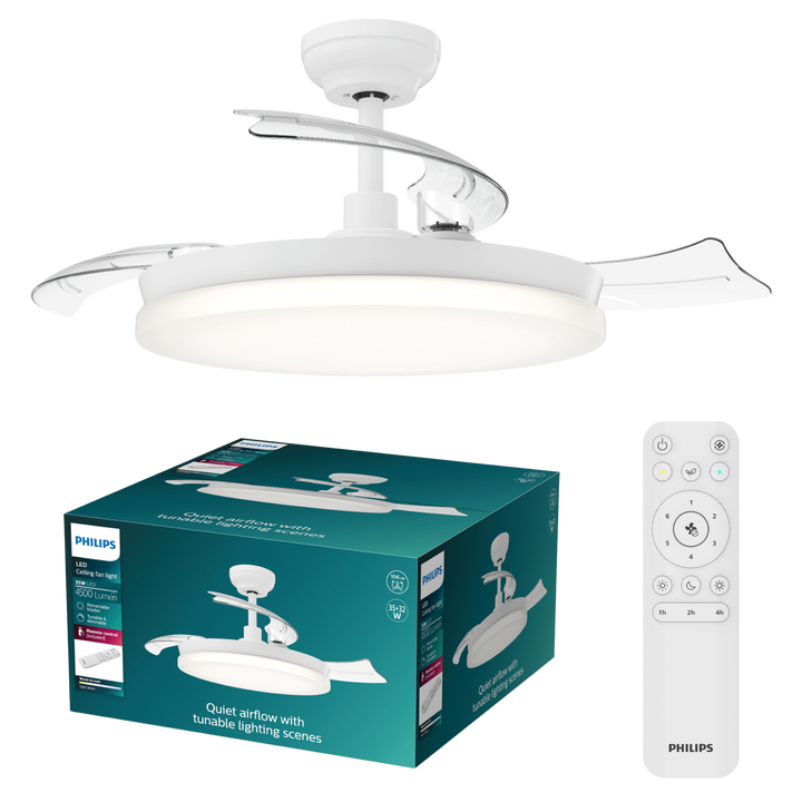 Ventilador Plegable de Techo Tynl DC Blanco