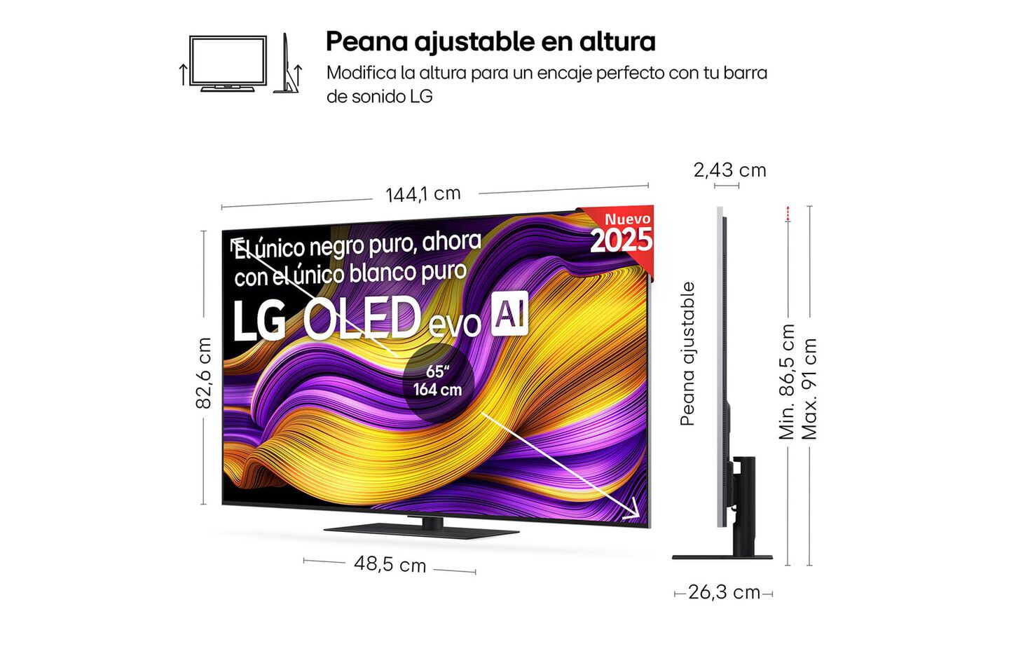Smart TV LG OLED evo AI G5 55 pulgadas 4K 2025