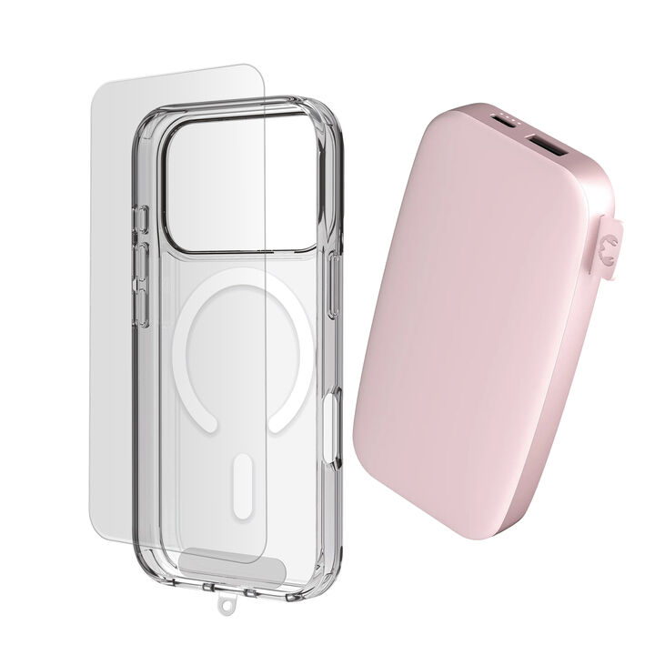 <p>Este pack 3 en 1 ha sido dise&ntilde;ado para brindar una soluci&oacute;n completa de protecci&oacute;n y autonom&iacute;a para tu iPhone. Incluye una powerbank magn&eacute;tica, una funda resistente y un protector de pantalla de vidrio templado, garantizando seguridad, comodidad y energ&iacute;a durante todo el d&iacute;a.</p>
<p>La powerbank magn&eacute;tica de 12000 mAh permite cargar tu iPhone de forma inal&aacute;mbrica, con un acople firme y seguro gracias a sus imanes integrados. Su dise&ntilde;o compacto y ligero la hace ideal para llevar siempre contigo, ofreciendo bater&iacute;a adicional cuando m&aacute;s la necesitas.</p>
<p>La funda protectora resguarda frente a golpes, ca&iacute;das y ara&ntilde;azos, manteniendo el dise&ntilde;o original del iPhone y proporcionando un ajuste preciso con acceso completo a botones y puertos.</p>
<p>El protector de pantalla de vidrio templado a&ntilde;ade una capa extra de seguridad, protegiendo la pantalla contra impactos y desgaste diario. Mantiene una excelente claridad visual y sensibilidad t&aacute;ctil para una experiencia de uso fluida.</p>
<p>Este pack es perfecto para quienes buscan comodidad, protecci&oacute;n y rendimiento en un solo producto, optimizando la durabilidad y funcionalidad de su iPhone.</p>
<h3>Caracter&iacute;sticas principales</h3>
<ul>
<li>Pack completo 3 en 1: funda + protector de pantalla + powerbank</li>
<li>Powerbank magn&eacute;tica de 12000 mAh compatible con MagSafe</li>
<li>Carga inal&aacute;mbrica r&aacute;pida y sin cables</li>
<li>Dise&ntilde;o compacto, ligero y f&aacute;cil de transportar</li>
<li>Puerto USB-C para carga alternativa</li>
<li>Funda resistente a golpes y ara&ntilde;azos con ajuste preciso</li>
<li>Protector de pantalla de vidrio templado de alta dureza</li>
<li>Alta transparencia y sensibilidad t&aacute;ctil</li>
<li>Instalaci&oacute;n sencilla con kit incluido</li>
<li>Protecci&oacute;n contra sobrecarga, sobrecalentamiento y cortocircuitos</li>
</ul>
<h3>Contenido del pack</h3>
<ul>
<li>1 x Powerbank magn&eacute;tica inal&aacute;mbrica 12000 mAh</li>
<li>1 x Funda protectora compatible con iPhone</li>
<li>1 x Protector de pantalla de vidrio templado</li>
<li>Kit de limpieza e instalaci&oacute;n</li>
</ul>
<h3>Ideal para</h3>
<ul>
<li>Usuarios que buscan un pack completo y listo para usar</li>
<li>Personas que necesitan bater&iacute;a extra durante el d&iacute;a</li>
<li>Quienes desean proteger su iPhone sin sacrificar el dise&ntilde;o</li>
<li>Usuarios que valoran comodidad, funcionalidad y durabilidad</li>
</ul>