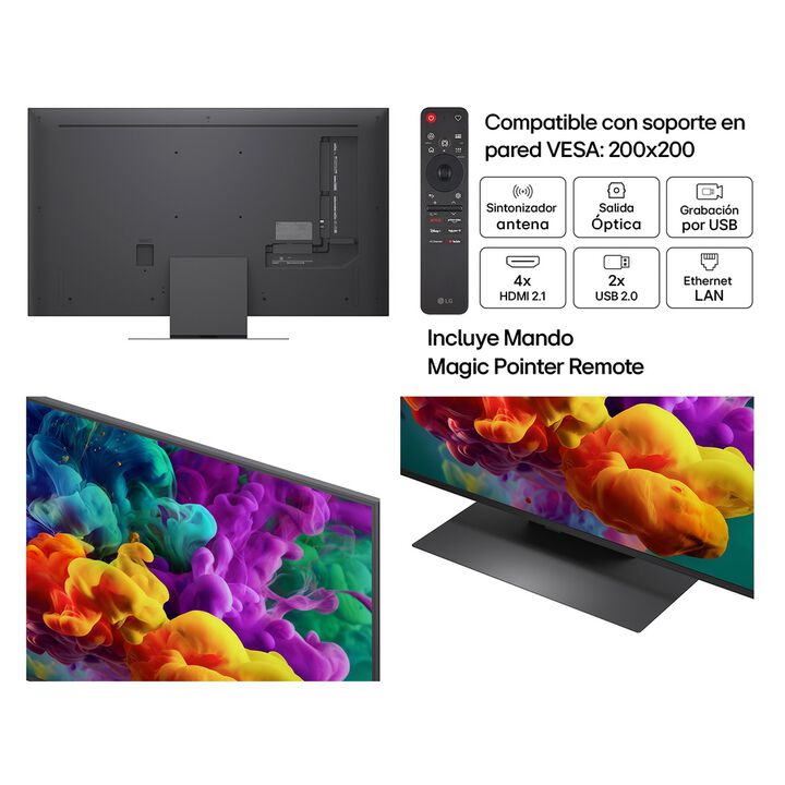 Smart TV LG QNED evo MiniLED AI QNED87 50 pulgadas 4K 2026