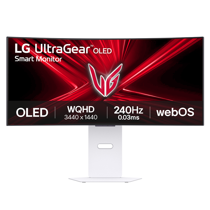 Monitor OLED curvo 34" WQHD 240Hz con webOS y HDR True Black