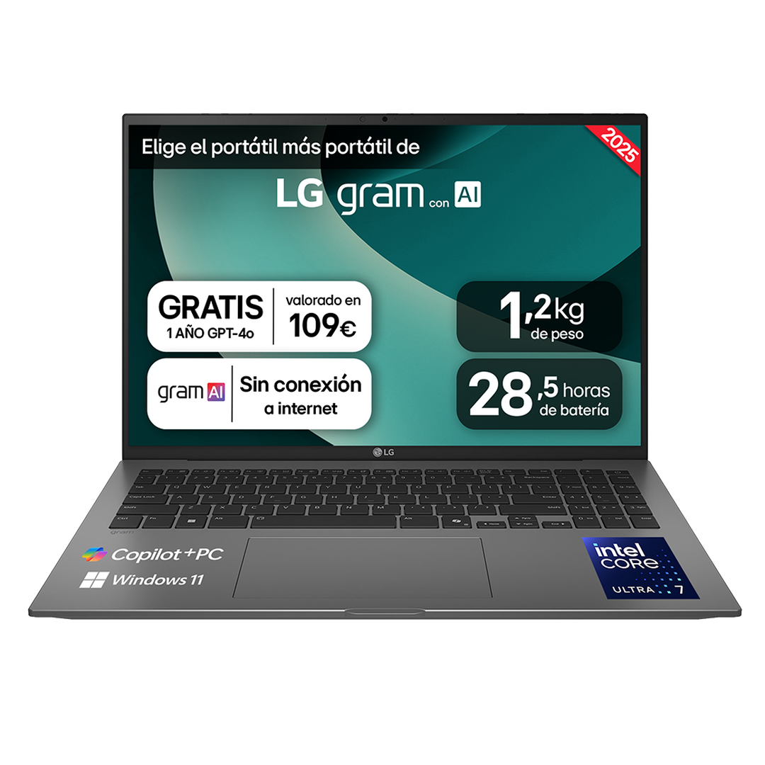 Port&aacute;til 16" Windows 11 Intel Core Ligero 1,2kg