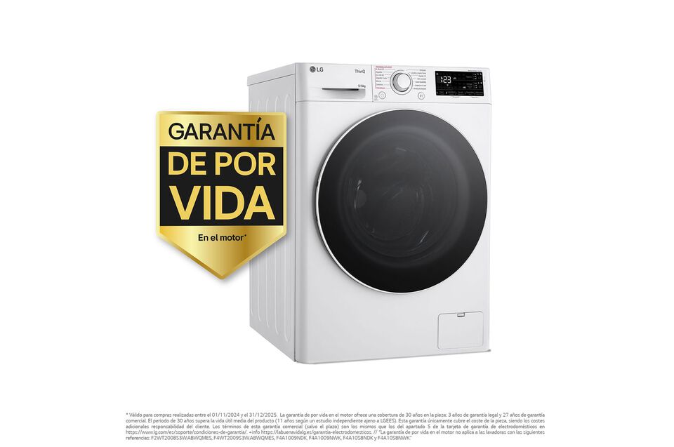 Lavasecadora LG 9 kg + 6 kg con AI Direct Drive, Steam, autodosificación y Wi-Fi