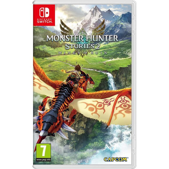 MONSTER HUNTER STORIES 2 WINGS OF RUIN para NINTENDO SWITCH VERSI&Oacute;N ESPA&Ntilde;OLA
                          
&iexcl;Nueva aventura en la segunda entrega de esta serie de juegos de rol por turnos ambientada en el mundo de Monster Hunter! Convi&eacute;rtete en un Rider y &uacute;nete a monstruos amistosos (los llamados Monsties) parar luchar a su lado embarc&aacute;ndote en una historia &eacute;pica.
 
Video will open in a new window
Juega como el nieto de Red, un Rider legendario. La historia arranca cuando los azares del destino te llevan a conocer a Ena, una chica wyveriana a quien han confiado un huevo que contiene un Rathalos legendario que podr&iacute;a sembrar el caos si sus poderes de destrucci&oacute;n despertaran.
Emprende un viaje que pondr&aacute; a prueba los lazos de la amistad en un mundo siempre cambiante, y descubre la verdad que se esconde tras las leyendas de anta&ntilde;o.